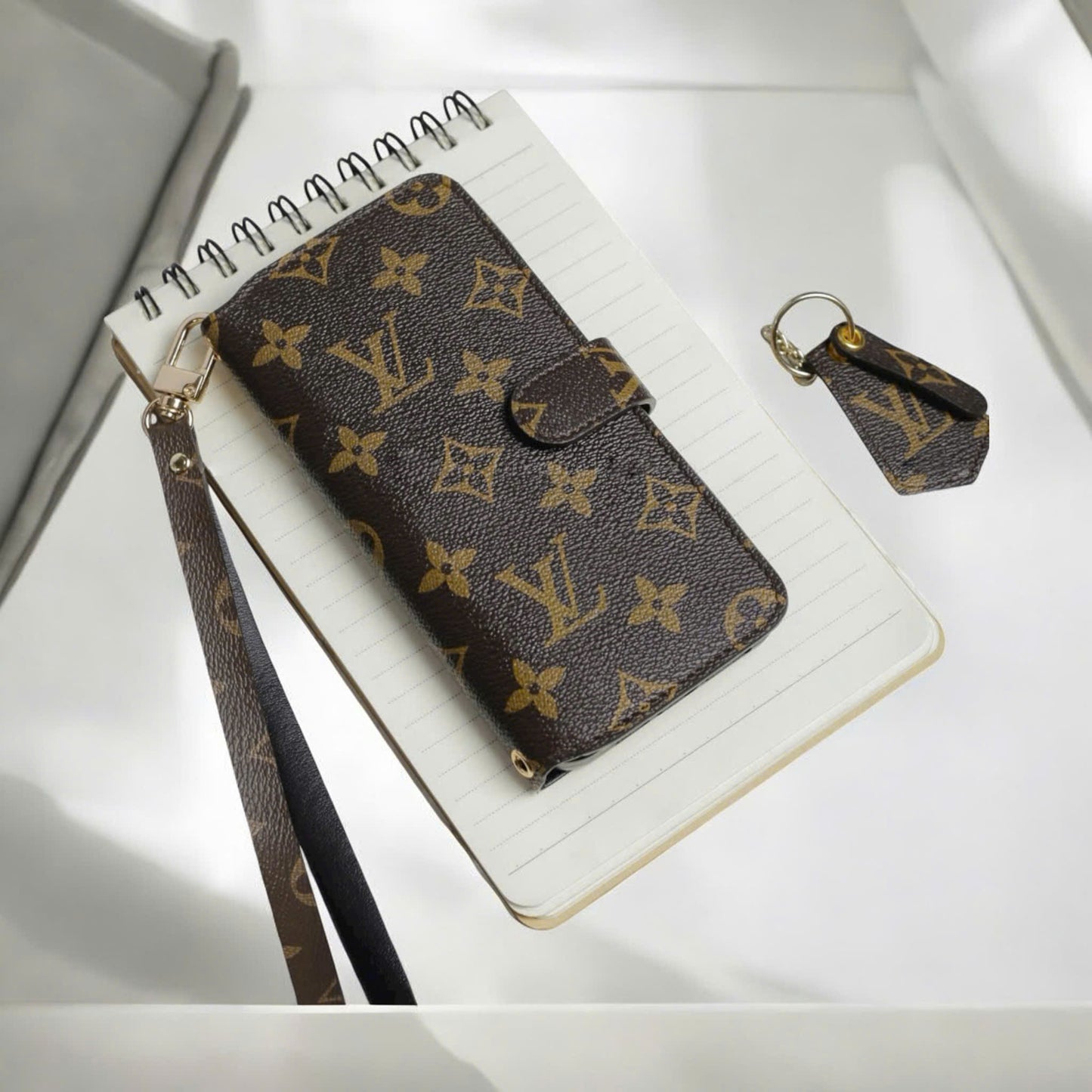 Handmade LV Canvas iPhone Wallet Case – Upcycled Luxury | Strapcrafted